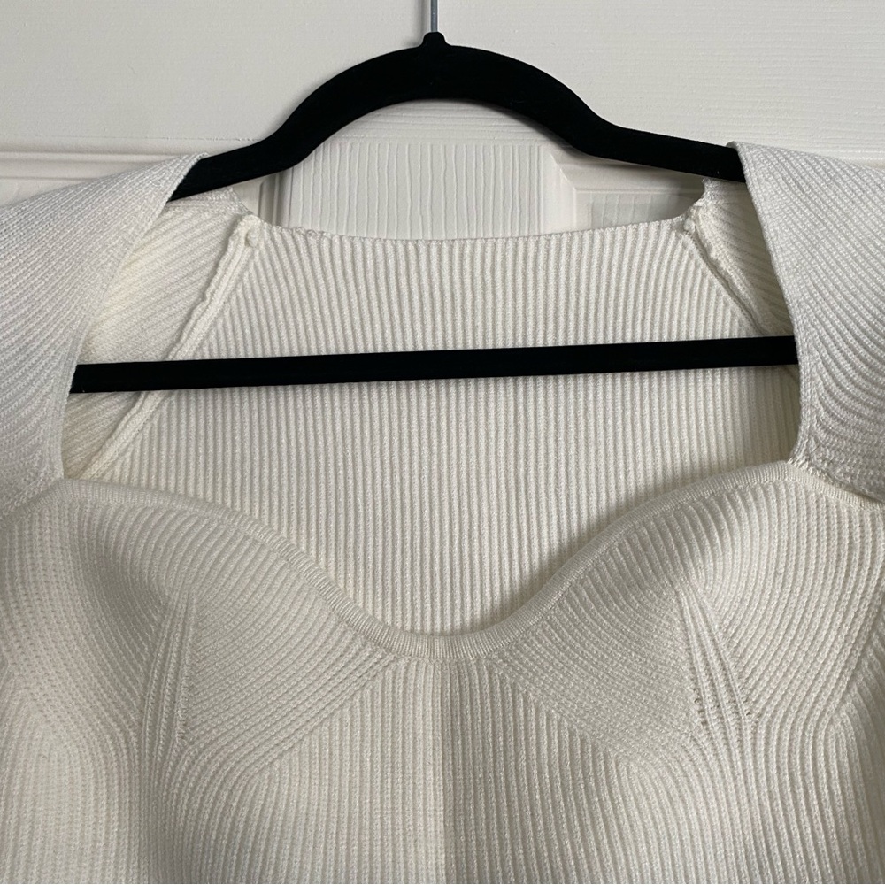 Commense Ribbed Sweetheart Neckline Top Size S - Picture 4 of 5